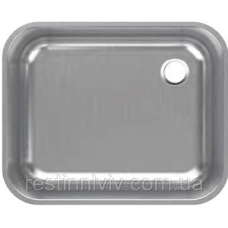 Раковина 40x50x25 нержавіюча сталь, права